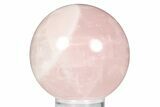 Polished Rose Quartz Sphere - Madagascar #253804-1